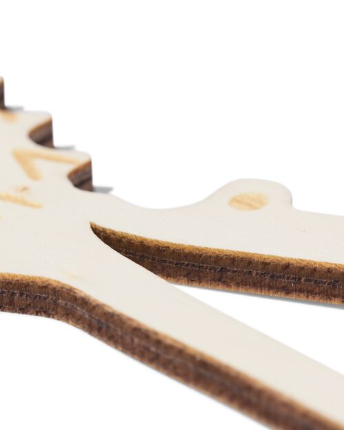 crocodile en bois 3D