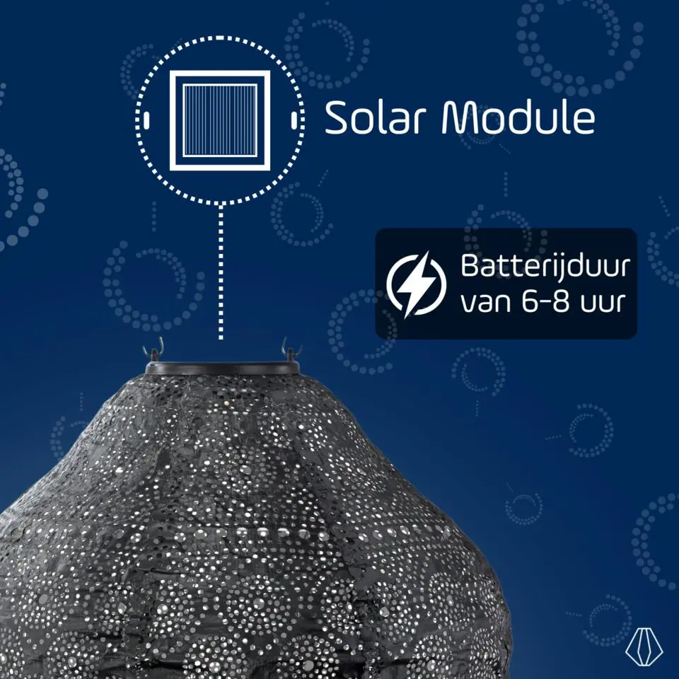 LUMIZ Solar Lampion Spectare Jar - 30 cm - Donker Grijs