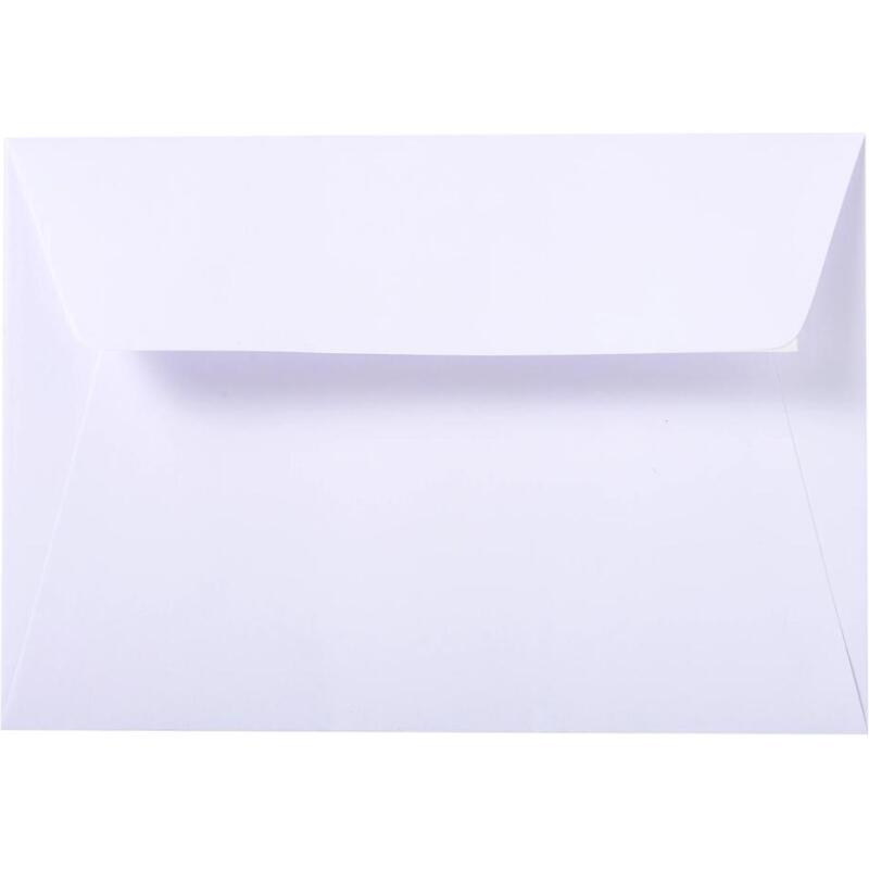 25 enveloppes C6 (114x162mm) Vélin doublées adhésives - extra blanc