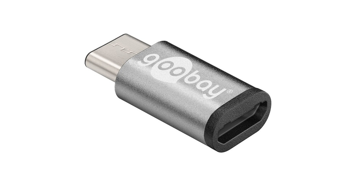 goobayUSB-C > USB Micro-B 2.0 Adapter  (Grijs)
