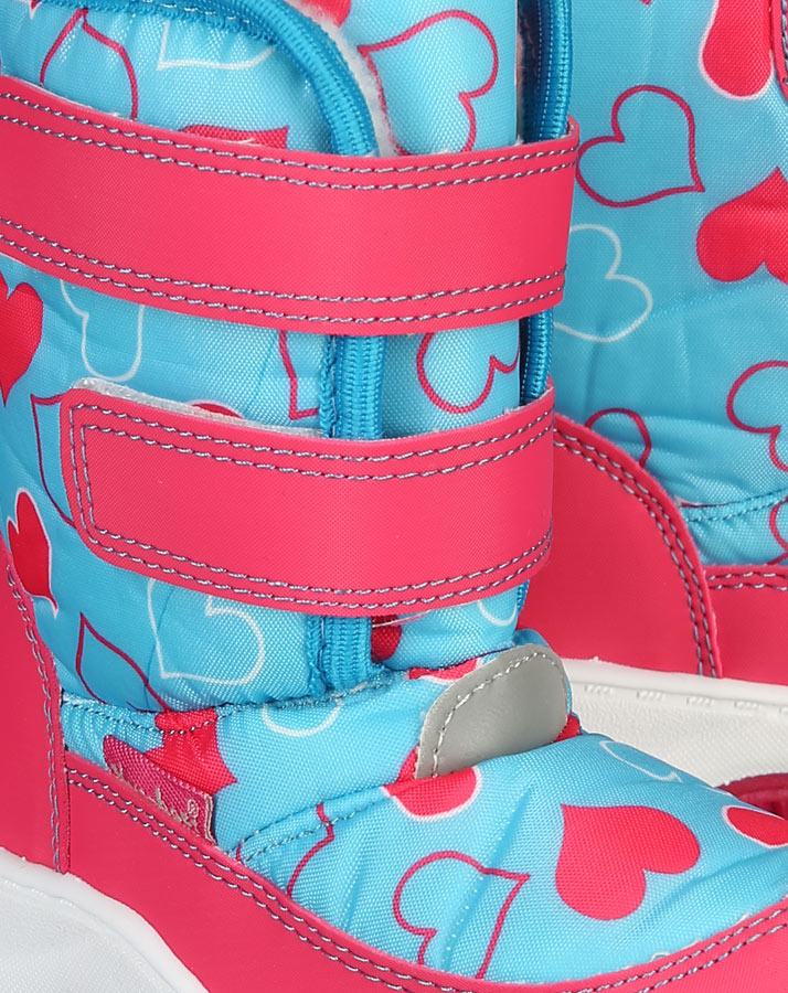 Klett-Boots SNOW HEARTS gefüttert in blau/pink