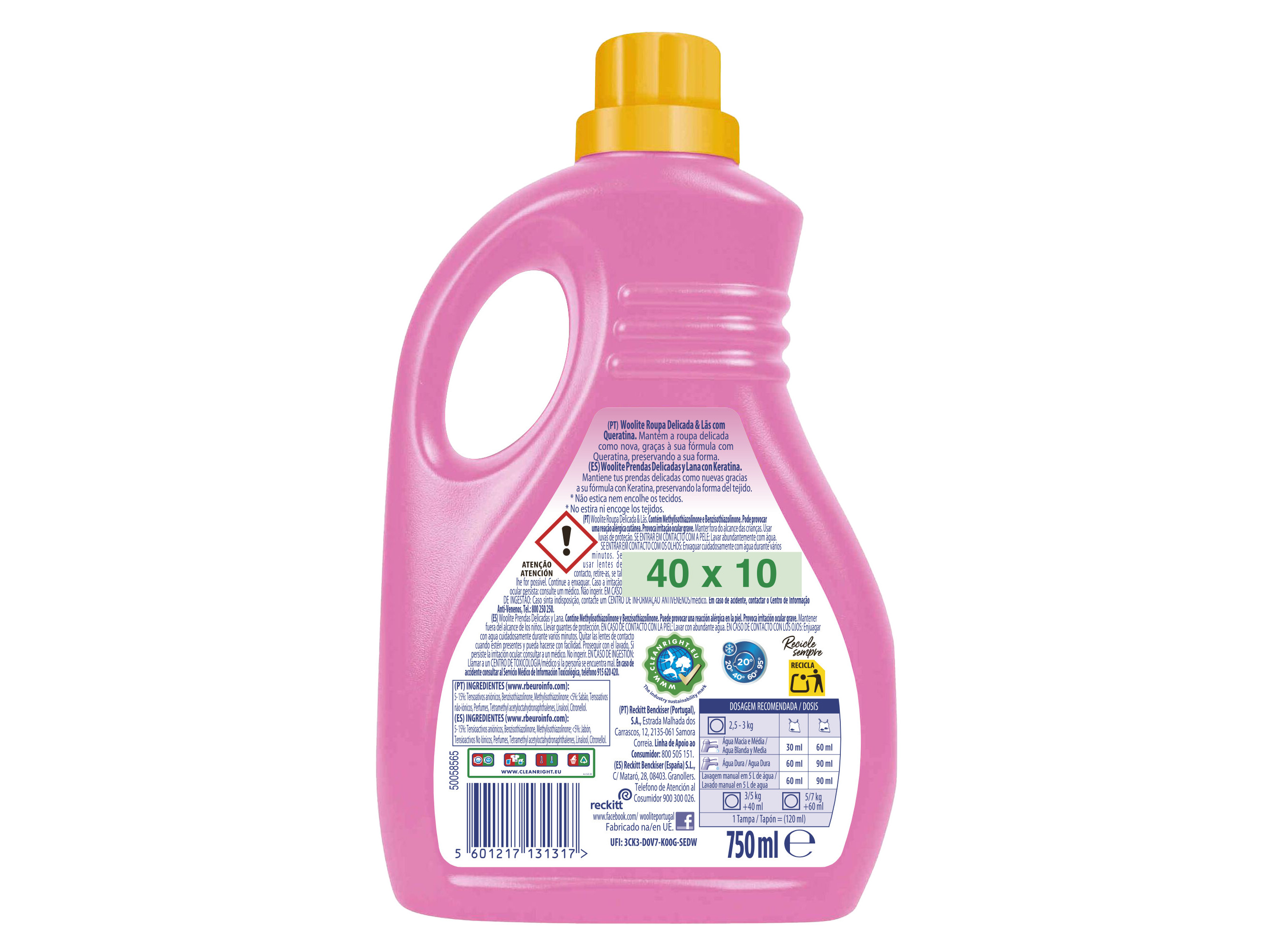 DETERGENTE ROUPA WOOLITE ROUPA DELICADA 25D