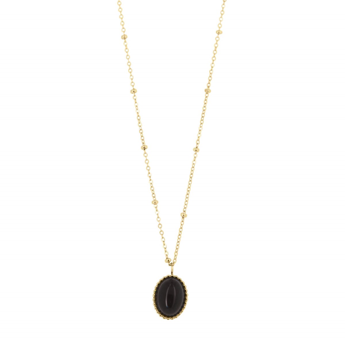 Collier Augustine Obsidienne