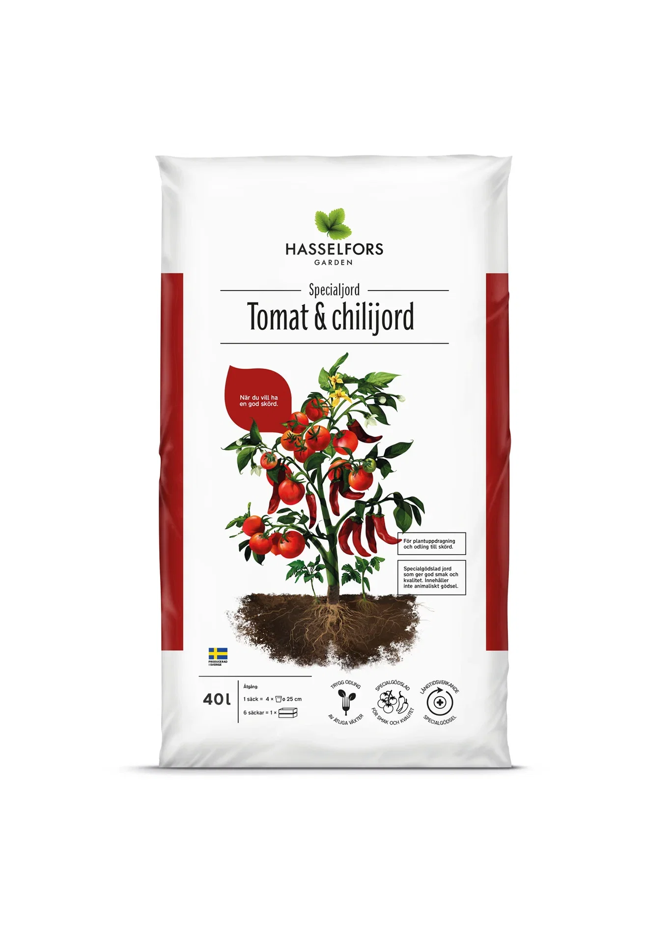 Hasselfors Tomat & chilijord 40 L