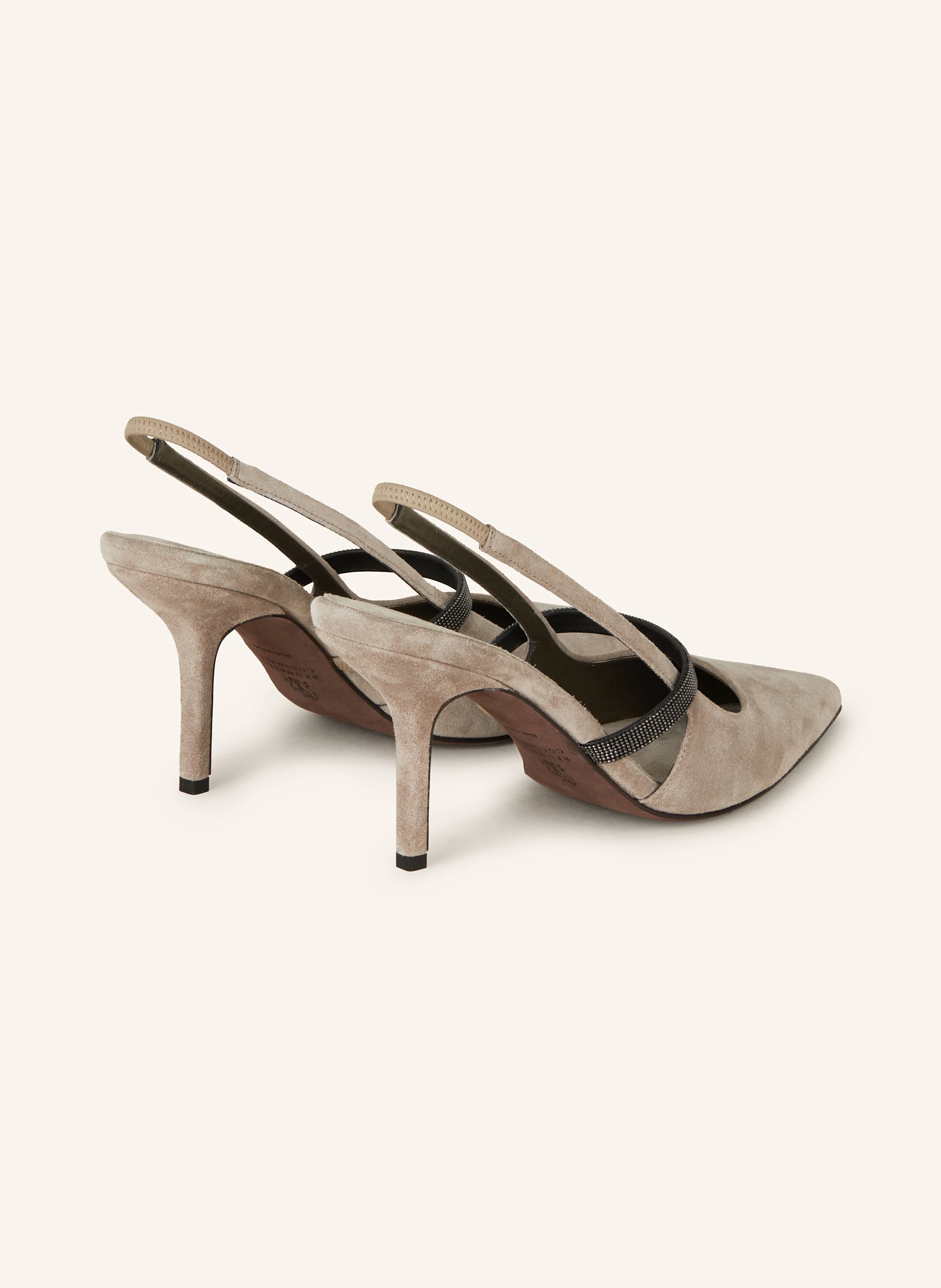 BRUNELLO CUCINELLI Slingpumps mit Schmucksteinen