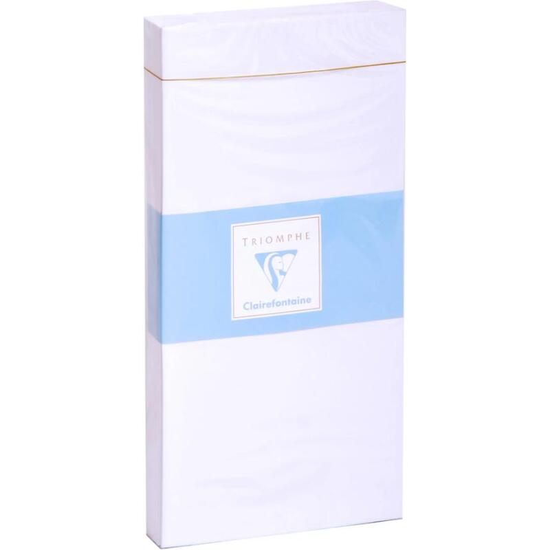 Paquet de 25 Enveloppes Blanches Doublées Triomphe DL- 110x220mm - Auto-Adhésives - 130g/m2 - Blanc