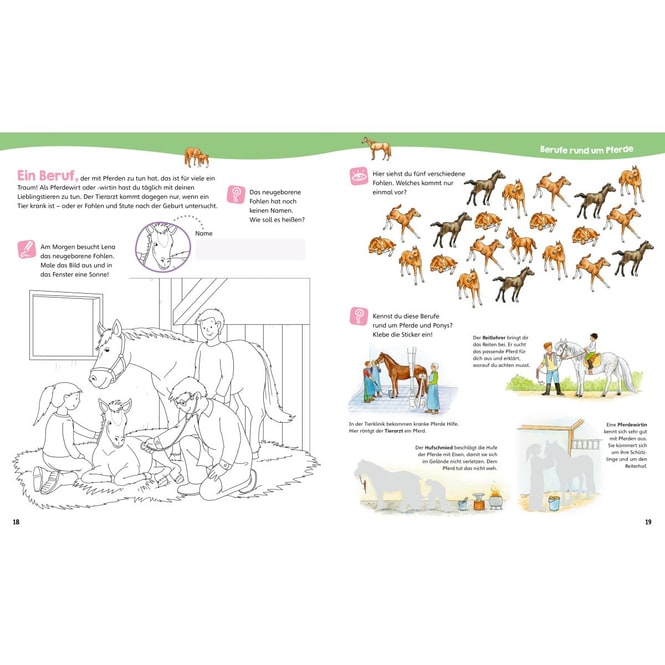 WAS IST WAS - Junior - Mitmach-Heft - Pferde und Ponys