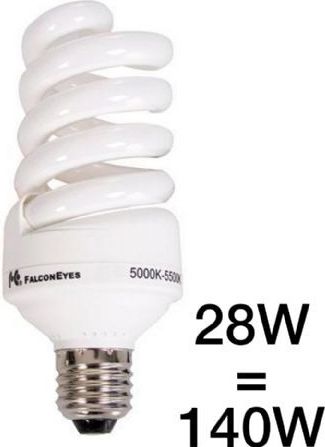 Falcon Eyes - Spiraallamp - 28W - E27 - Kleurtemperatuur 5400-5600K