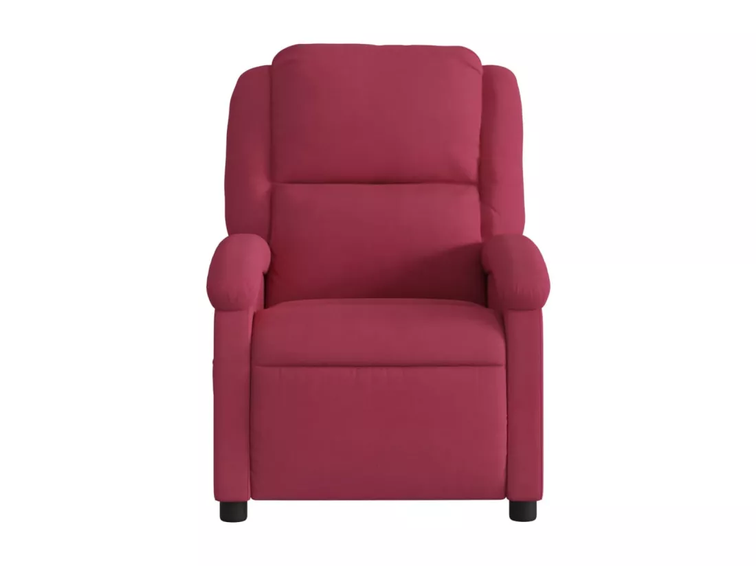 Fauteuil inclinable rouge bordeaux velours