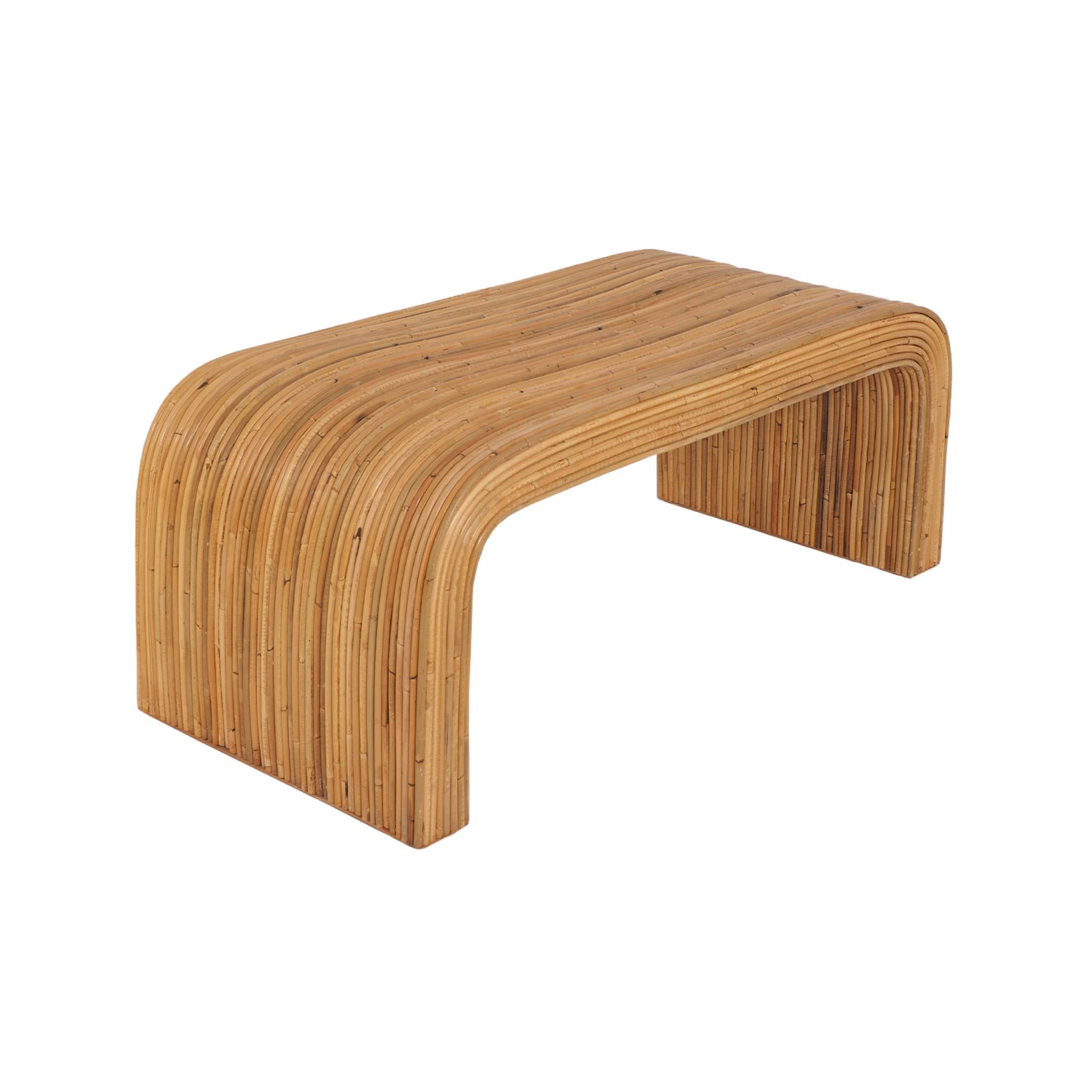 sweeek - Bank, bedeinde in natuurlijk rotan, 100cm