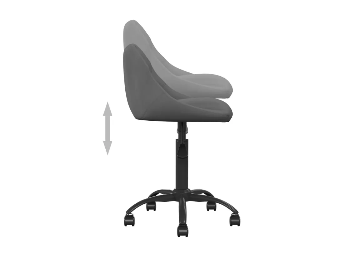 Chaise de bureau Gris foncé Velours