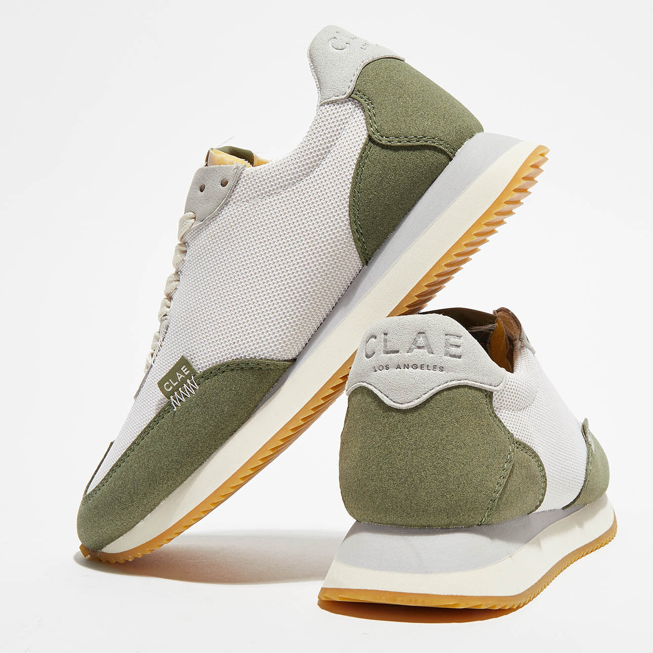 Clae Baskets Runyon blanc/vert