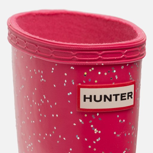 Hunter Glitter Regenlaarzen roze Rubber