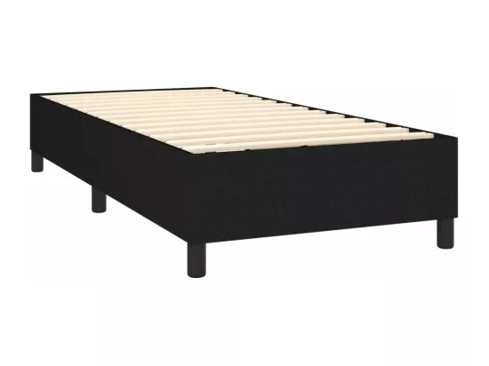 Sommier à lattes de lit Noir 90x200 cm Tissu