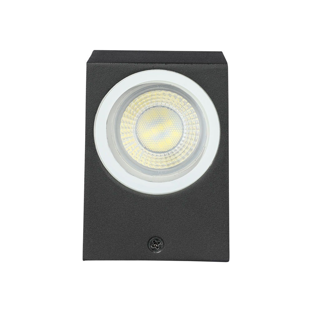 V-TAC VT-7652SQ - GU10 Buitenverlichting - Wandmontage - Armaturen - Zwart - IP44 - Modelnr.: -