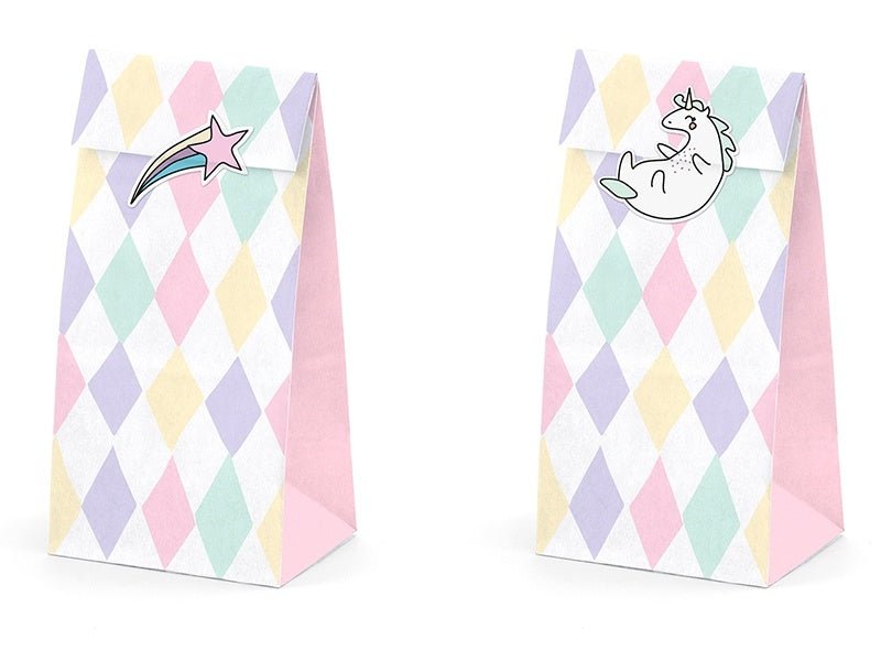 Unicorn Uitdeelzakjes Papier 18cm 6st