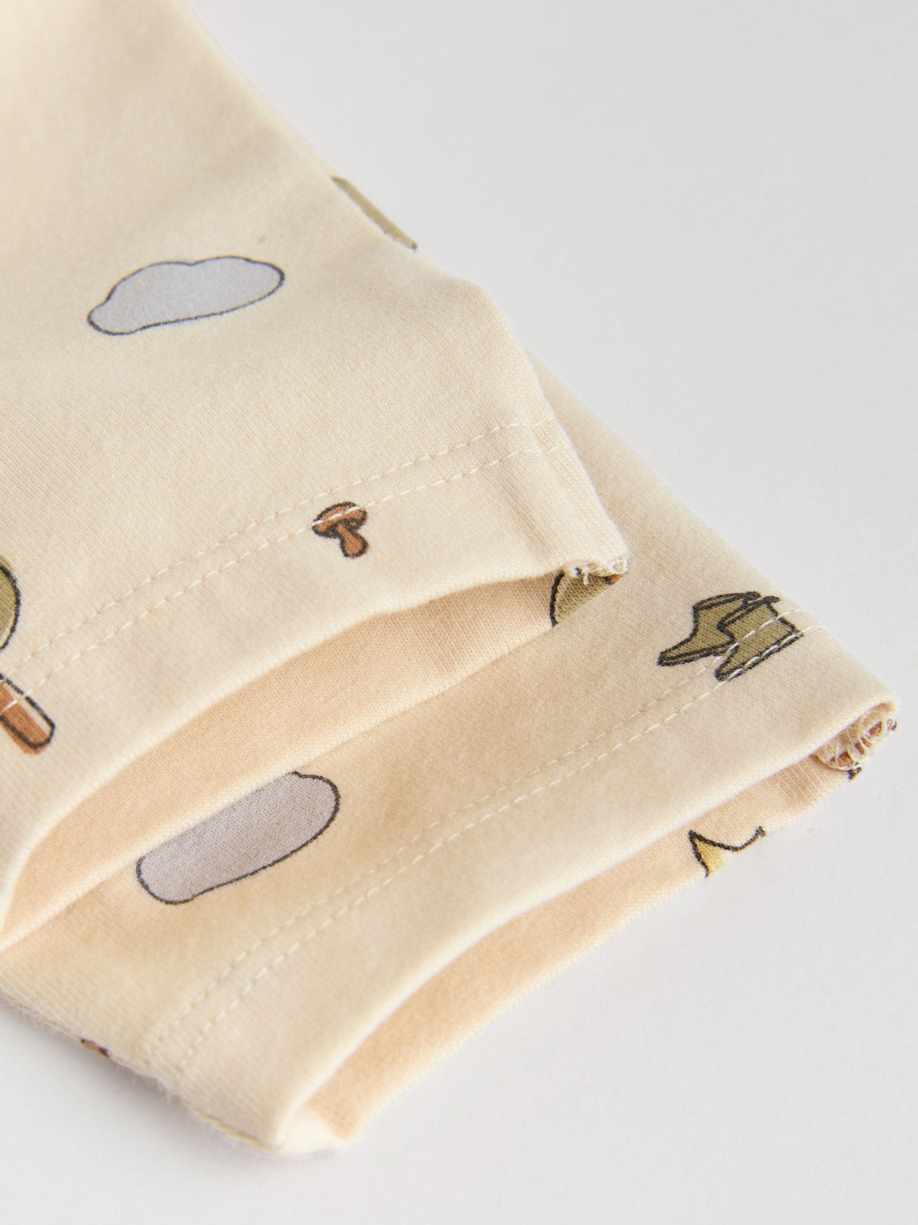 Khaki/Lichtbruin Hello Bear - Tops en Leggings 6 -delige babyset (0mnd-3jr)