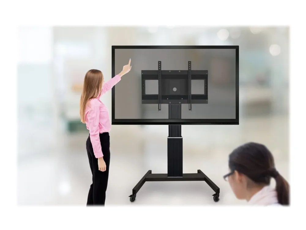 Neomounts PLASMA-M2500 - Vogn med hjul - motoriseret - for fladt panel/AV-udstyr - sort, RAL 9005 - skærmstørrelse: 42