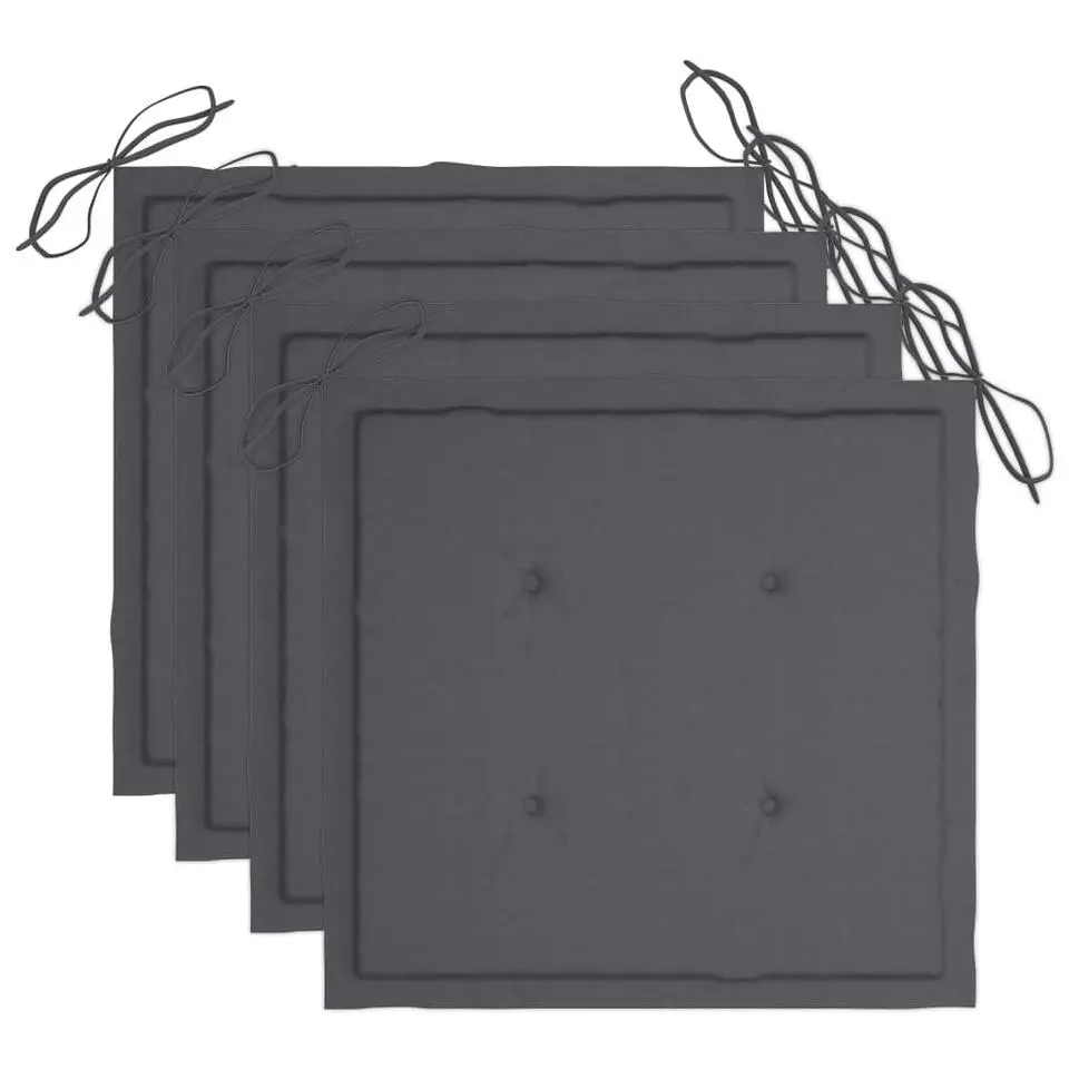 vidaXL - Tuinset - Antraciet - Bamboe - 40 x 40 x 3 cm