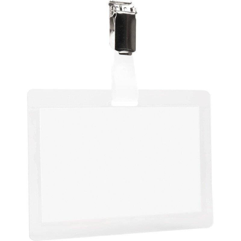 Badge auto-plastifiant Djois by Tarifold à clip - Boîte de 25