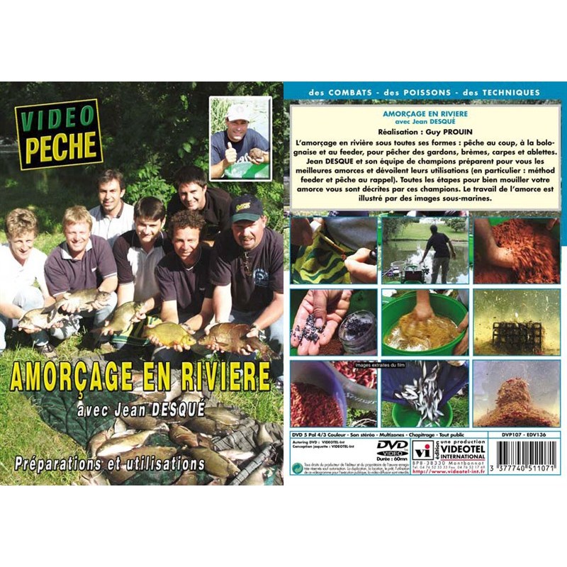 Dvd - Amorçage En Rivière : Coup, Bolognaise Et Feeder Avec Jean Desque - Peche Au Coup - Video Peche