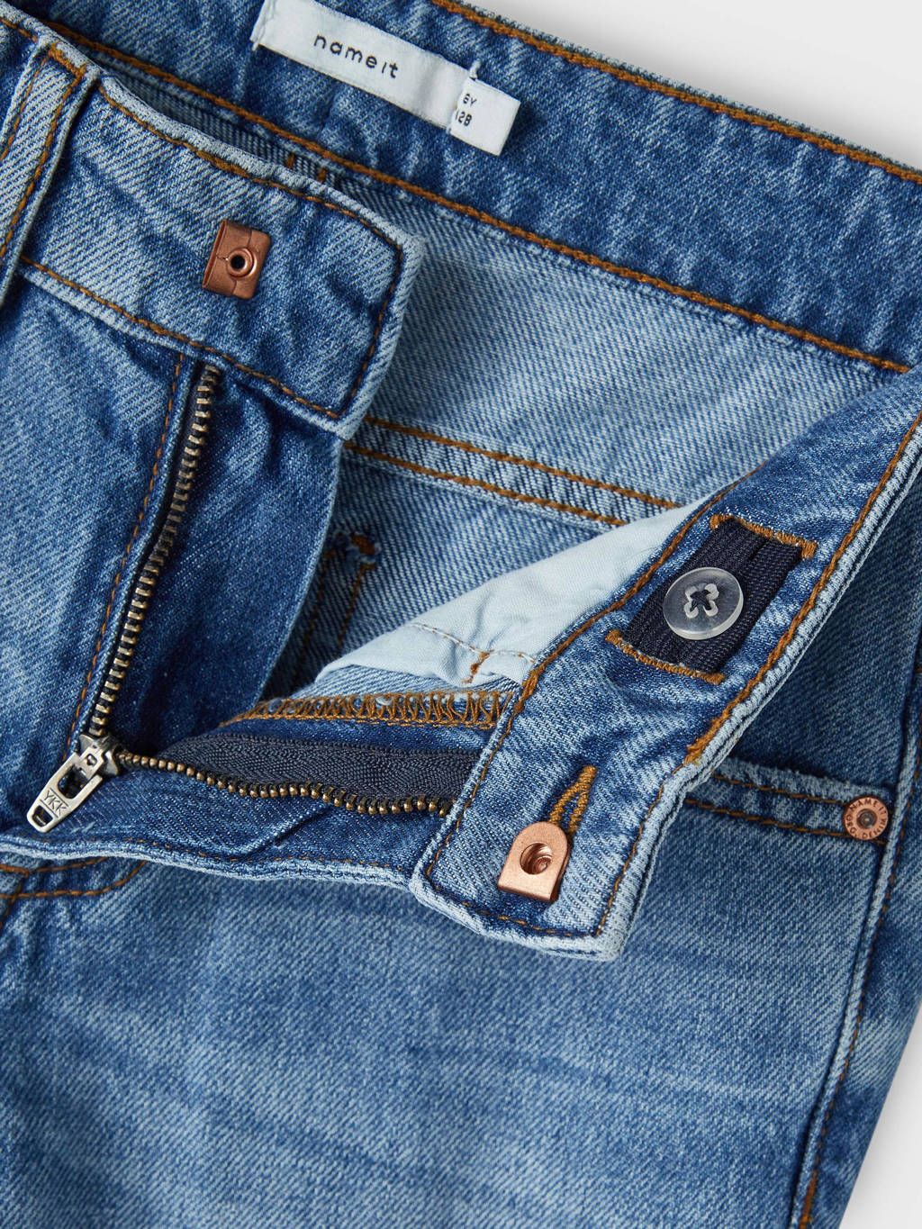 NAME IT tapered fit jeans NKMSILAS medium blue denim