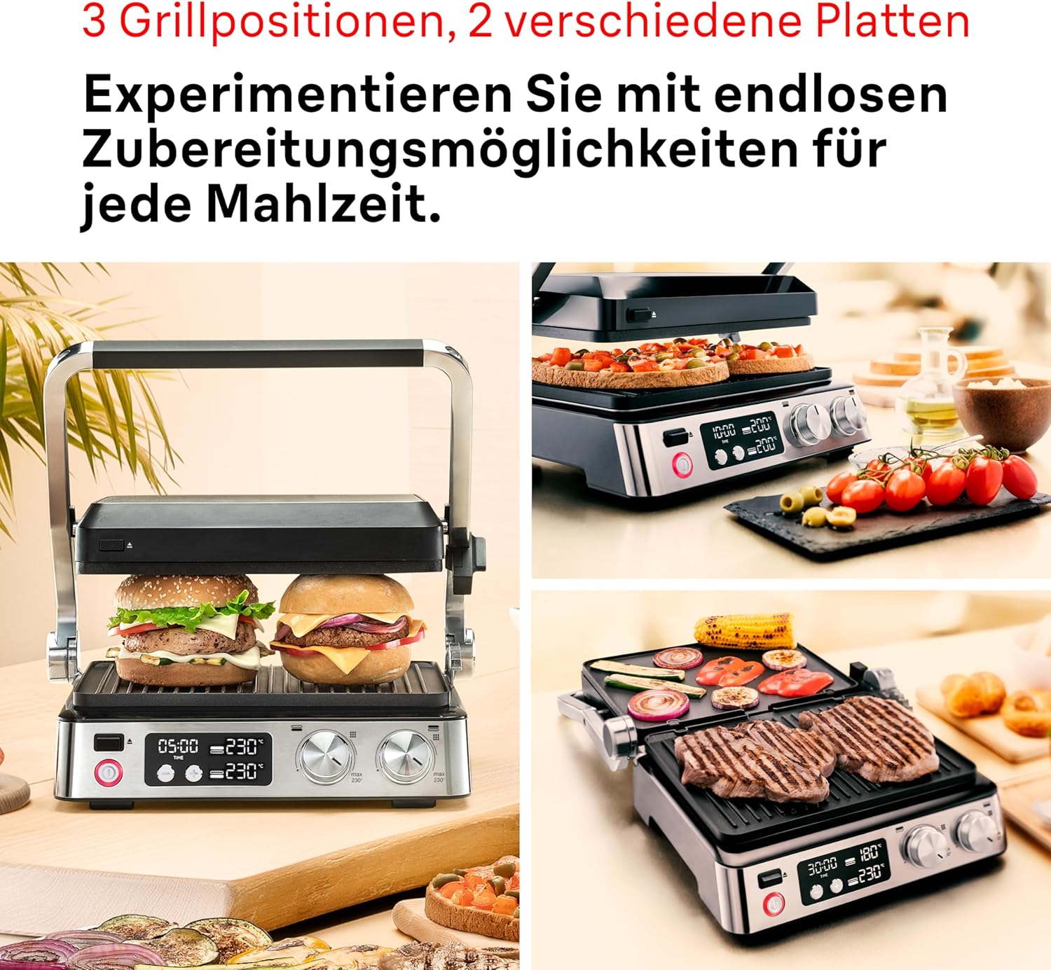 Braun MultiGrill 7 CG7040, 3-in-1 Kontaktgrill, BBQ & Ofen, große Grillfläche (12 Burger), 2000W, 230°, spülmaschinengeeignet (Plancha & Grill), Fettauffangschale, Elektrogrill Indoor