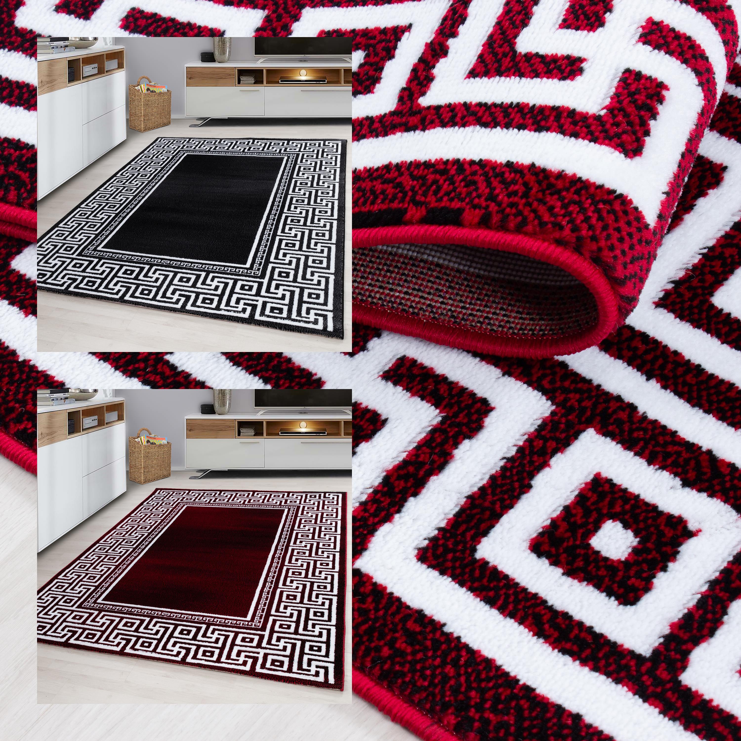 Wunderschöne Kurzflor 9 mm Teppich modern Designer Wohnzimmer