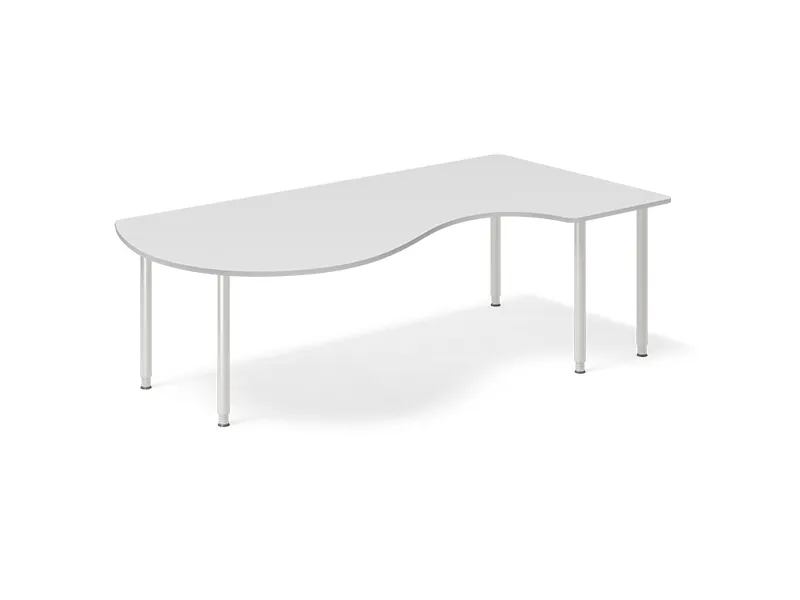 Skrivebord DNA 2000x1200mm lys grå højre bordplade