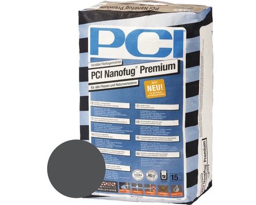 PCI Nanofug® Premium Variabele Flexibele Voegmortel voor alle tegels en natuursteen, antraciet, 15 kg