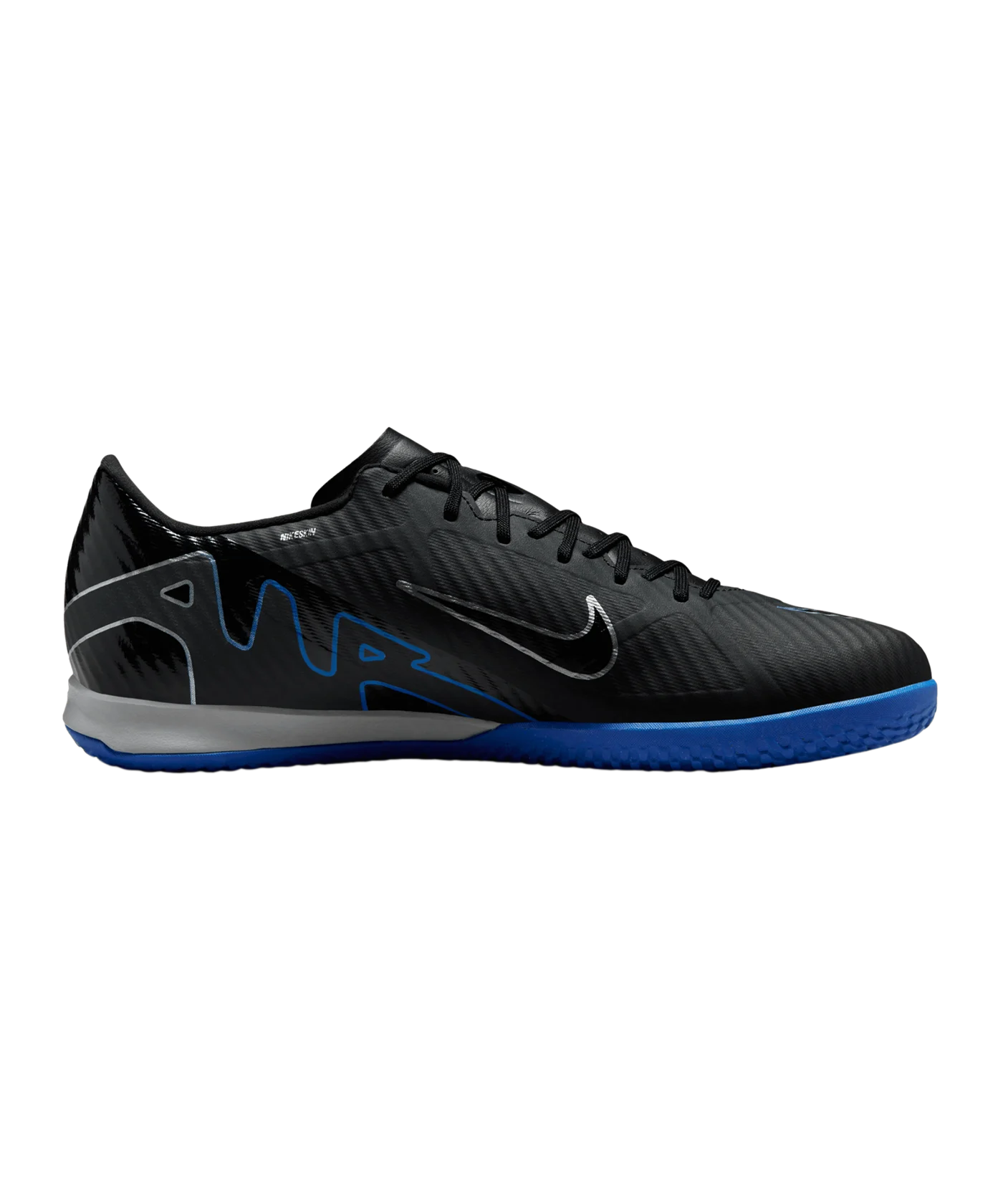 Nike Air Zoom Mercurial Vapor XV Academy IC Halle Shadow Schwarz Silber Blau F040