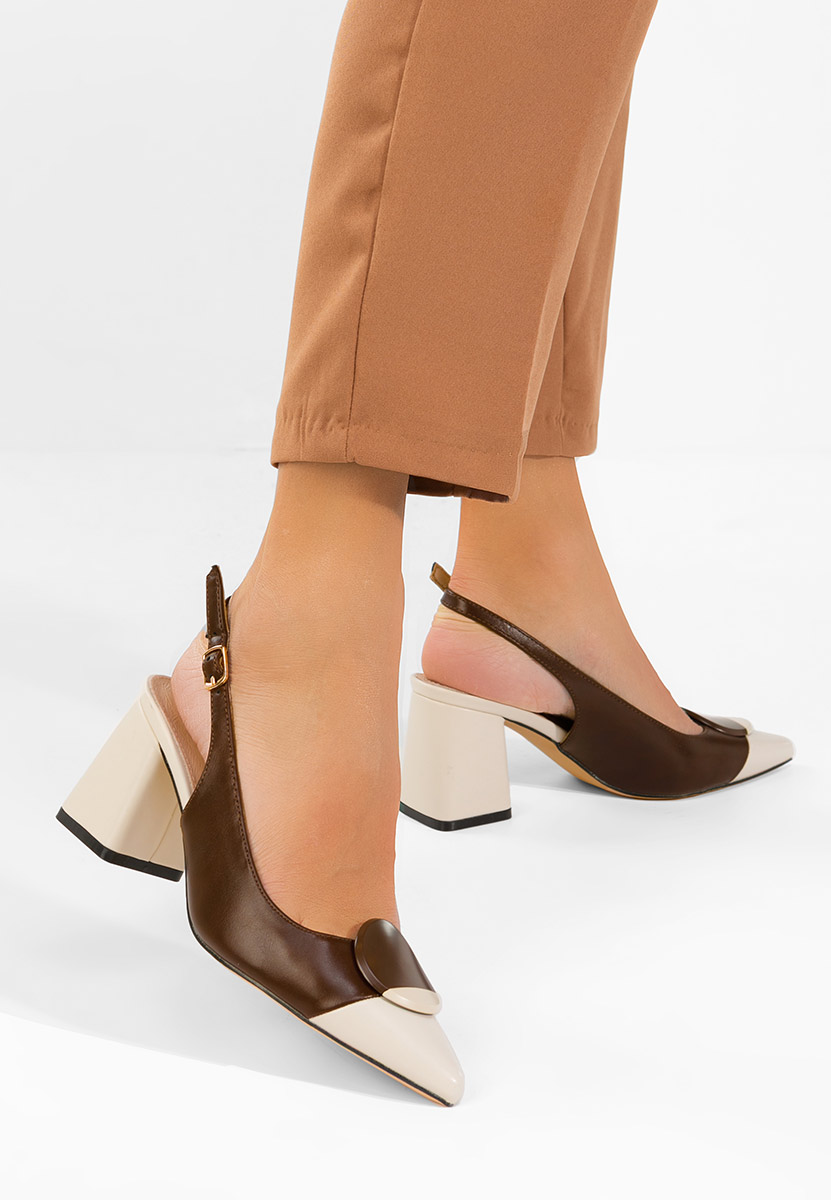 Chaussures slingback bruns Ferrela