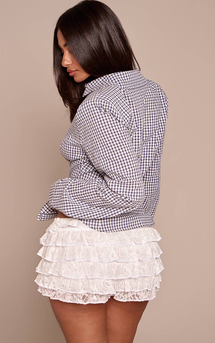 Crème Short Bloomer Mini À Volants En Dentelle Blanche Petite