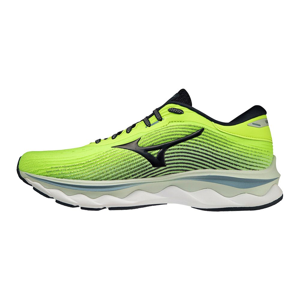 Mizuno WAVE SKY 5 - Chaussures running Homme nlime/teclipse/omushroom