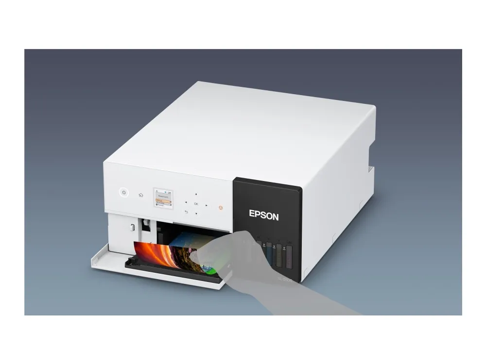 Epson SURELAB SL-D500 - Printer - farve - piezoelektrisk ink-jet - CISS - 100 x 150 mm - 1440 x 720 dpi - op til 4.17 udskrifter/min (mono) / op til 4.17 udskrifter/min (farve) - kapacitet: 100 ark - USB 2.0, LAN, Wi-Fi(n)