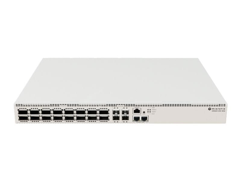 MikroTik Switch CRS520-4XS-16XQ-RM 22 Port Ultra-schneller Enterprise-Switch mit herausragender Verarbeitungskraft und dem besten Preis-Leistungs-Verhältnis pro 100-Gigabit-Port