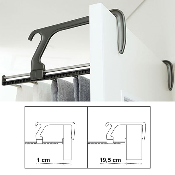 Séchoir à linge télescopique de 45 à 78 cm
