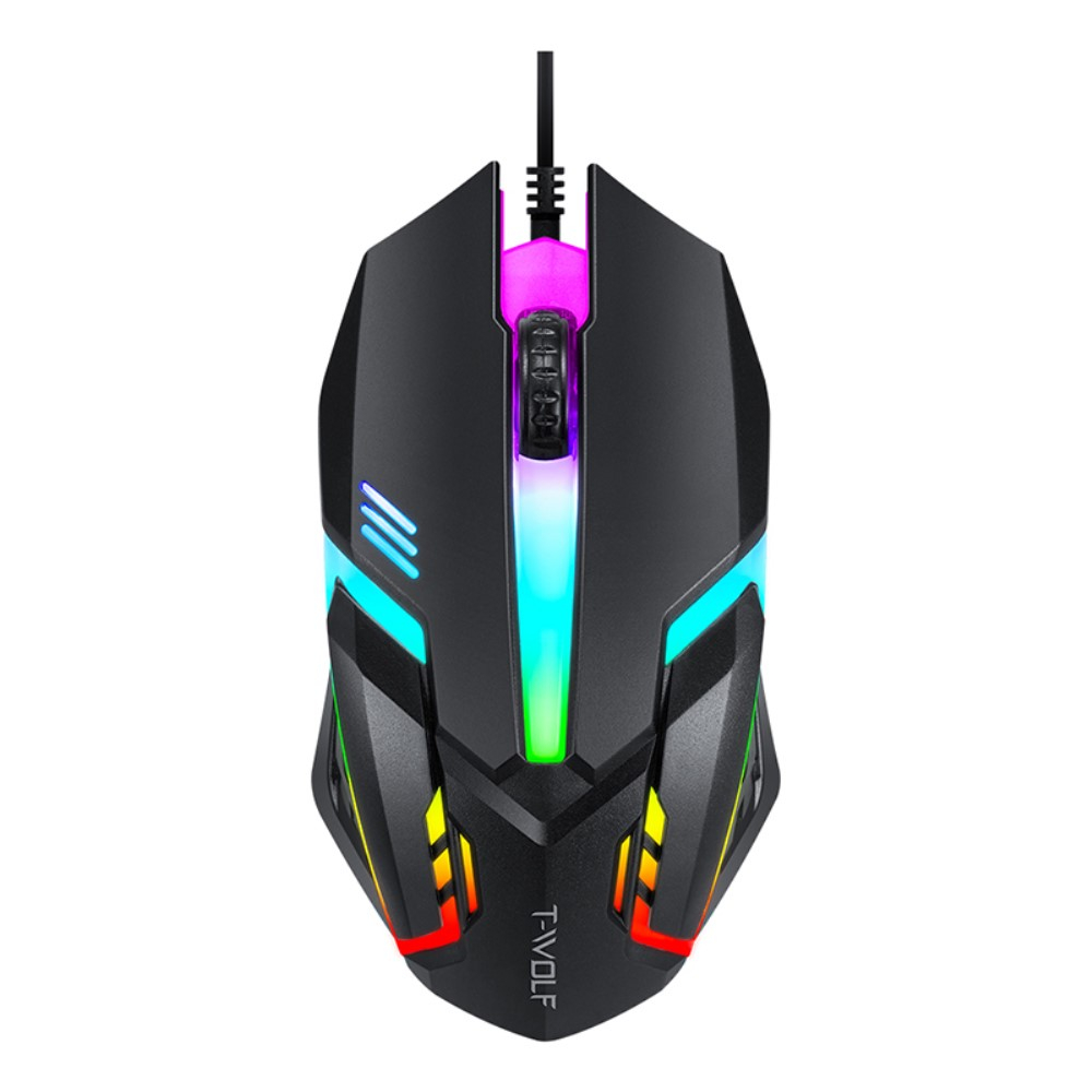 4in1 Gaming Combo Kit mit Maus / Headset / Mauspad / Tastatur mit RGB Hintergrundbeleuchtung QWERTY - Schwarz