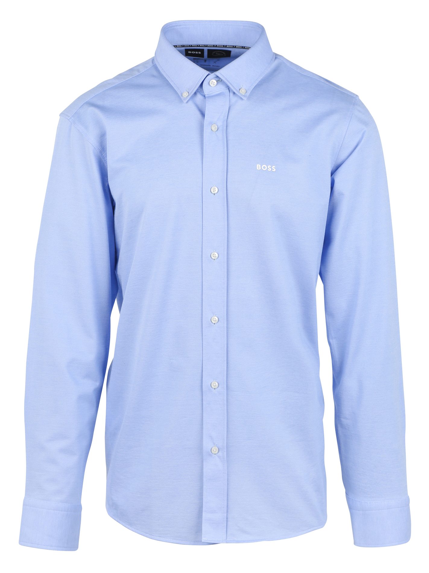 Chemise regular-fit à col classique en coton mélangé | Bleu