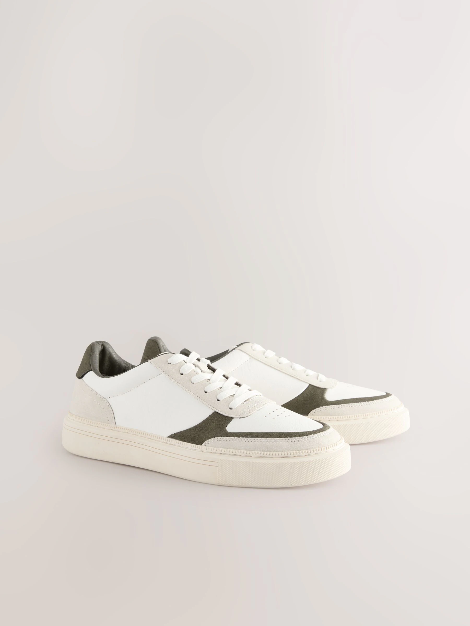 Crème - Sneakers met dikke zool