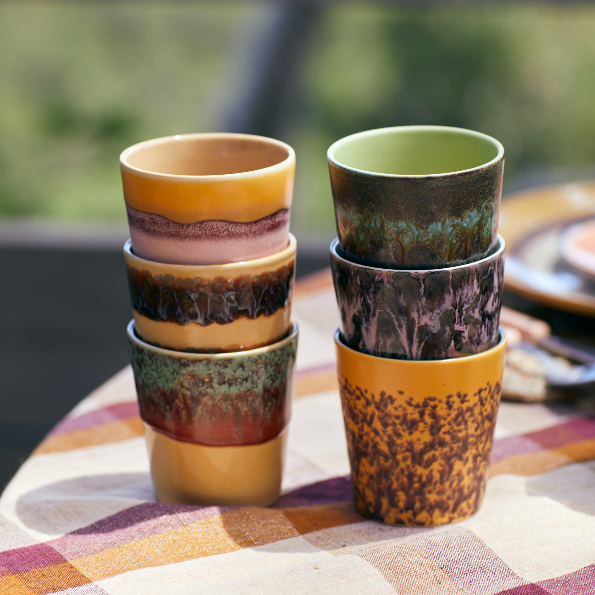Servies 70's Ceramics Coffee Mugs valley - set van 6