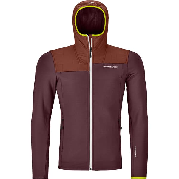 Veste polaire randonnée ORTOVOX FLEECE PLUS HOODY M WINETASTING