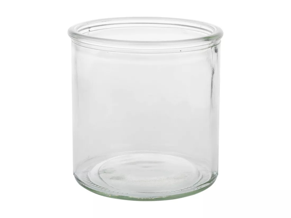 Lanterne en rotin et métal avec verre