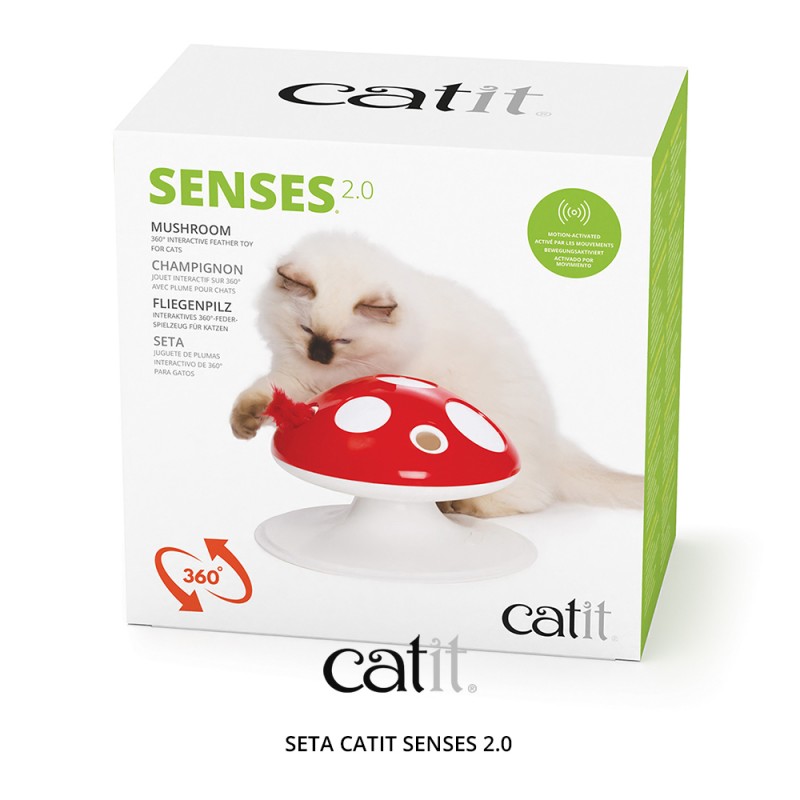 Penas de substituição para o brinquedo para gatos Catit Sense 2.0 em formato de cogumelo.