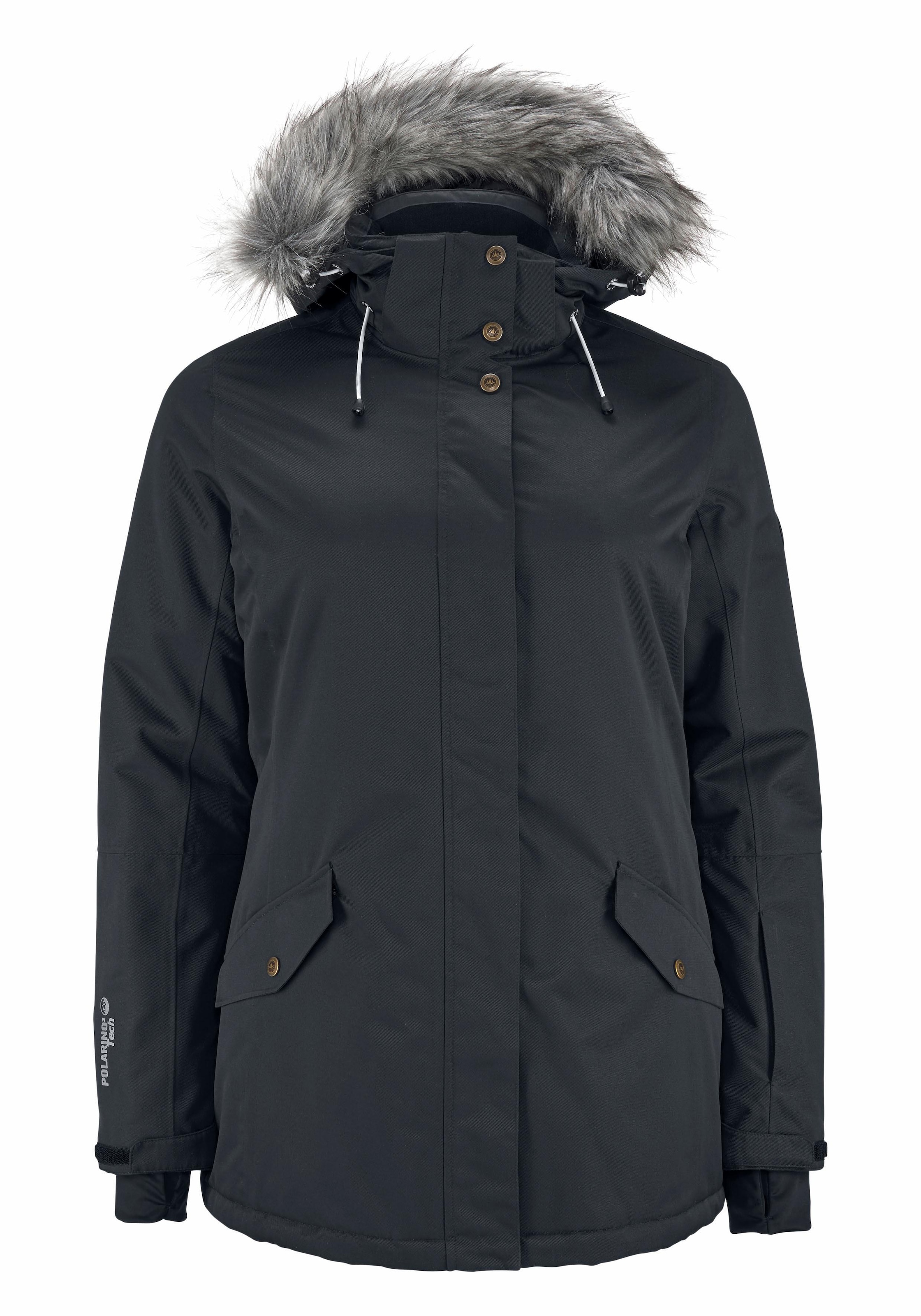 Polarino Skijacke mit Kapuze wasserdicht,  winddicht,  atmungsaktiv,  schnell trocknend