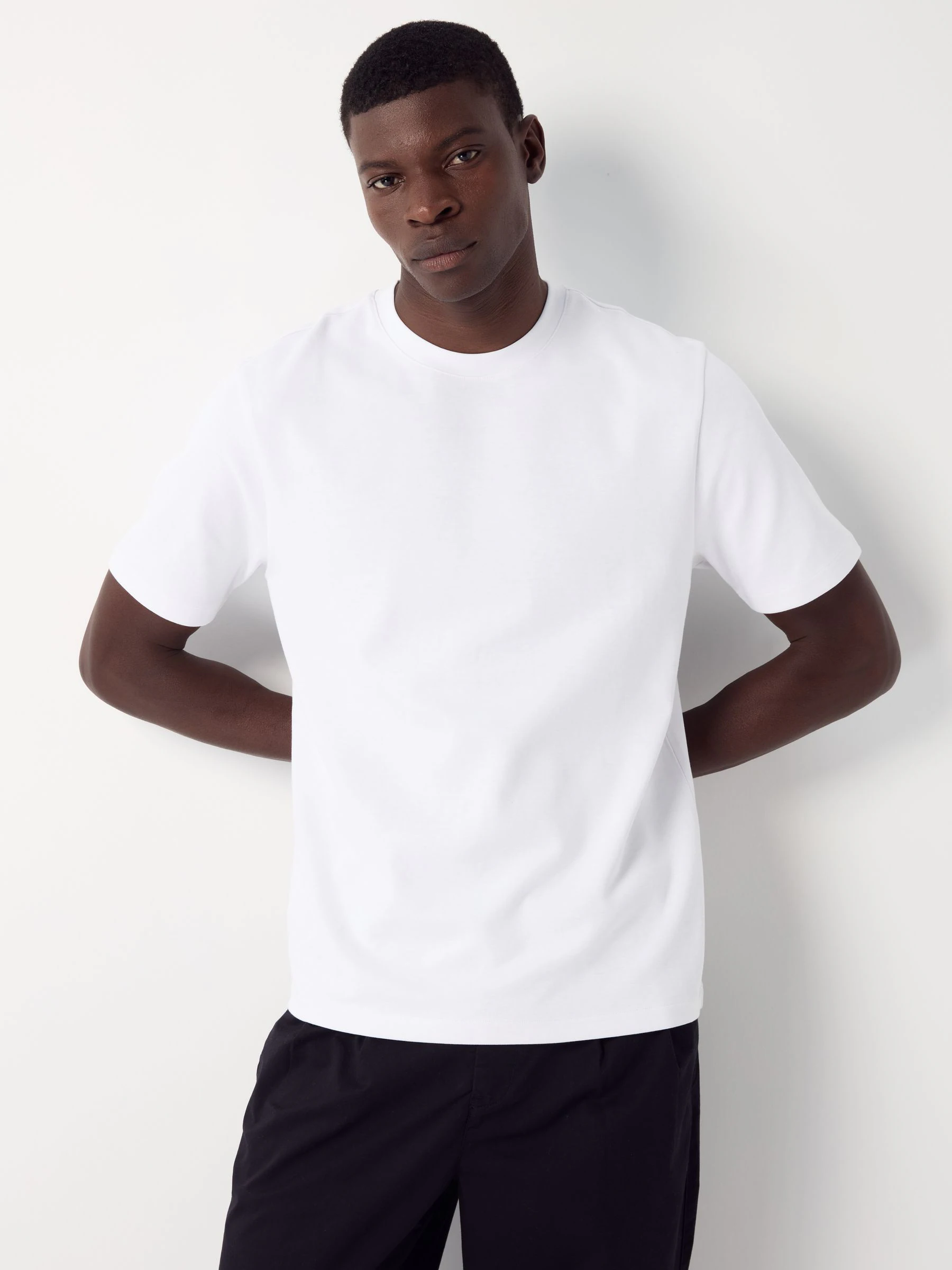 Marineblauw/wit/kiezelkleur - Smart Soft Touch Heavyweight T-Shirts 3 Pack