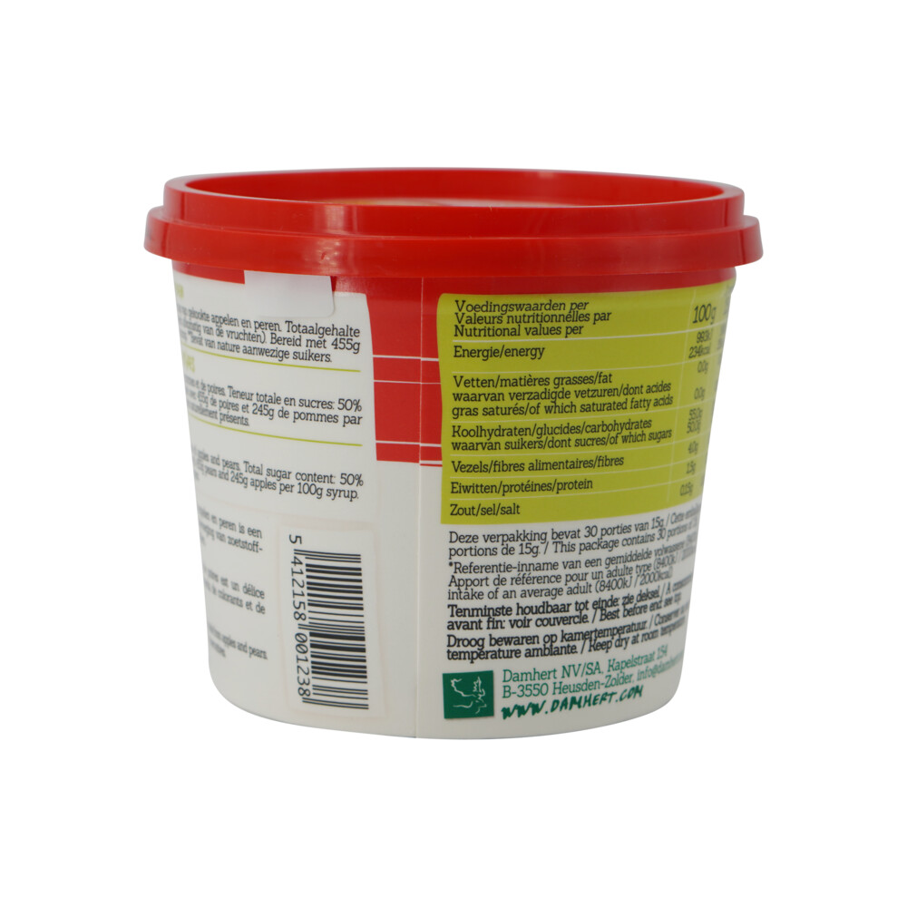 3x Damhert Siroop Appel Peer zonder Suiker 450 gr