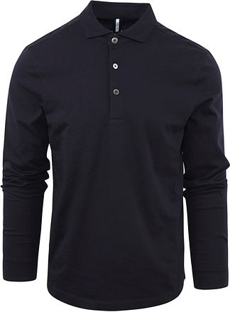 Profuomo Longsleeve Polo Navy Melange PP2J00001B kopen