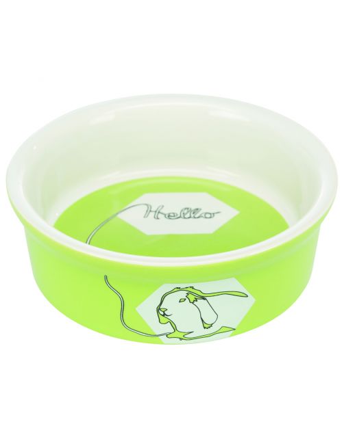 Trixie Voerbak Konijn Hello - Voerbak - ø11 cm 240 ml Assorti