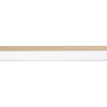 Vensterbanklat rond MDF wit gegrond 25x28 mm lengte 260 cm
